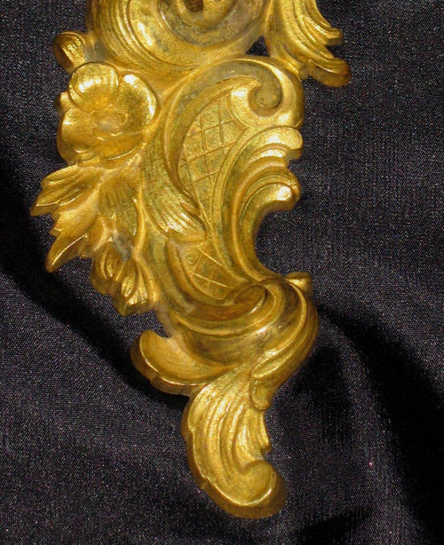 Pair of gilt bronze 3 lights sconces from the 19th century