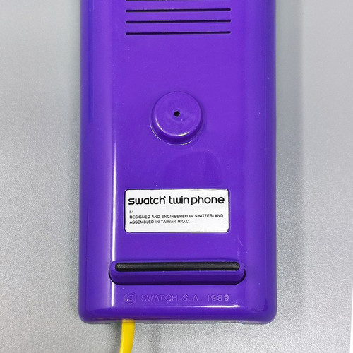 1980 Wunderschöne Swatch Twin Phone "Puzzle" mit der Originalbox. Memphis-Stil