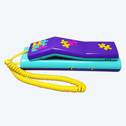 1980 Wunderschöne Swatch Twin Phone "Puzzle" mit der Originalbox. Memphis-Stil