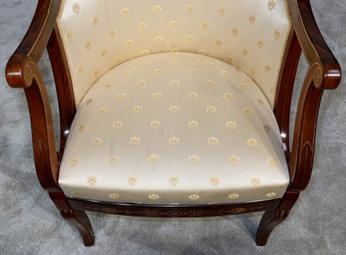 Paire de Bergères en Palissandre, époque Charles X – Début XIXe