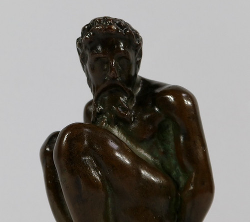 Bronzo "L'uomo accovacciato" - Fine XIX secolo