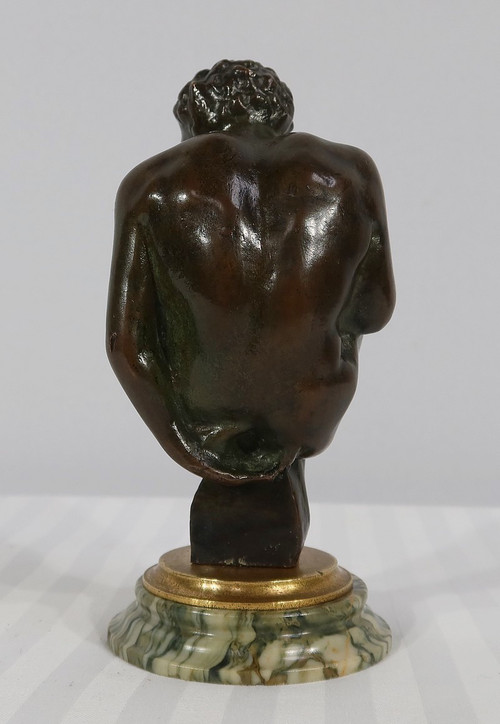 Bronzo "L'uomo accovacciato" - Fine XIX secolo