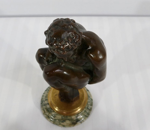 Bronzo "L'uomo accovacciato" - Fine XIX secolo