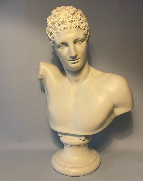 Hermes di Prassitele - Busto in gesso (Mercurio o Hermes) - H 54