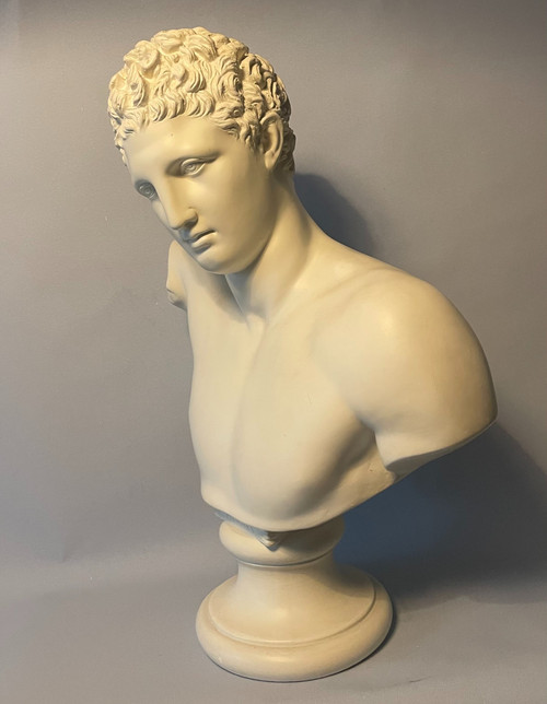 Hermes di Prassitele - Busto in gesso (Mercurio o Hermes) - H 54