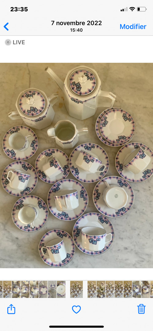 Art Deco porcelain tea and coffee set