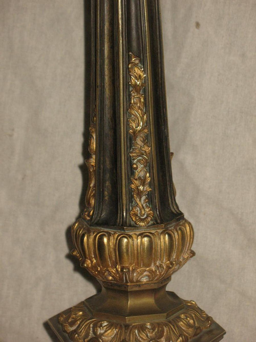 Lampada tipo Carcel in bronzo XIX secolo Periodo della Restaurazione