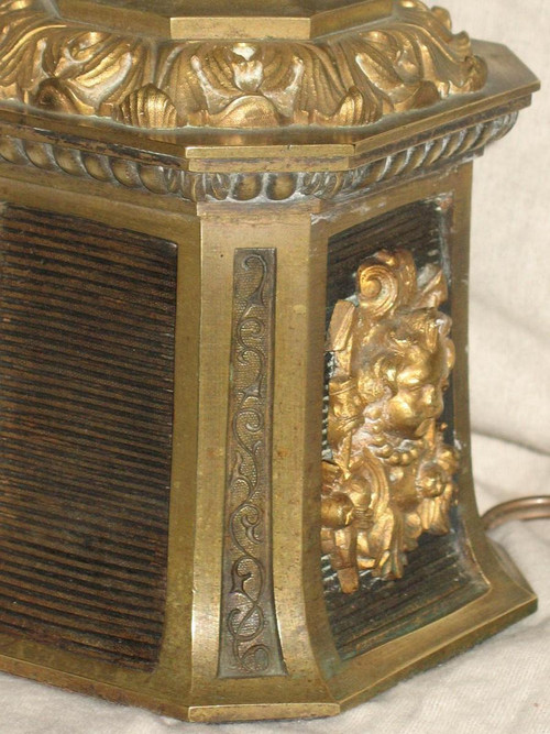 Lampada tipo Carcel in bronzo XIX secolo Periodo della Restaurazione