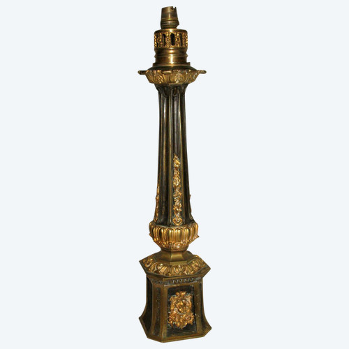 Lampada tipo Carcel in bronzo XIX secolo Periodo della Restaurazione