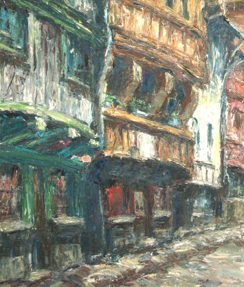 Olio su tavola Rue de Rouen - Gaston Laborde