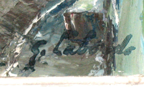 Olio su tavola Rue de Rouen - Gaston Laborde
