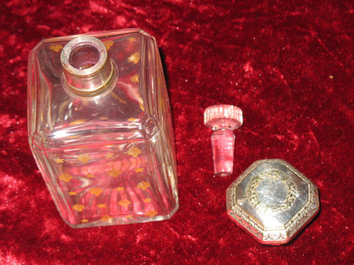 Set da toilette in cristallo e argento di Christofle, XIX secolo, 8 pezzi