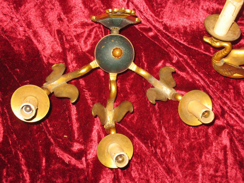 Pair of Empire-style bronze sconces