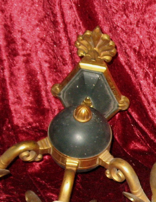 Pair of Empire-style bronze sconces