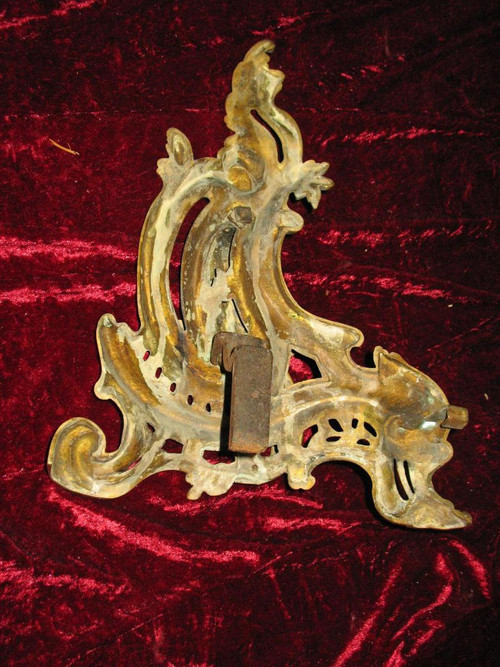 Devant de cheminée en bronze époque 19ème style Louis XV