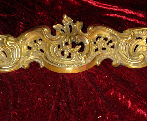 Devant de cheminée en bronze époque 19ème style Louis XV