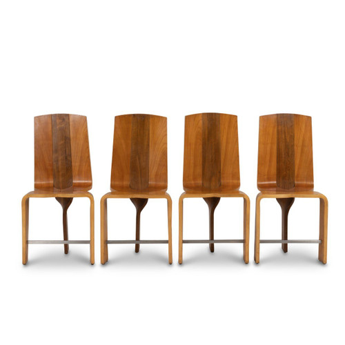 Set di otto sedie in betulla bionda, anni '80, LS54792009B