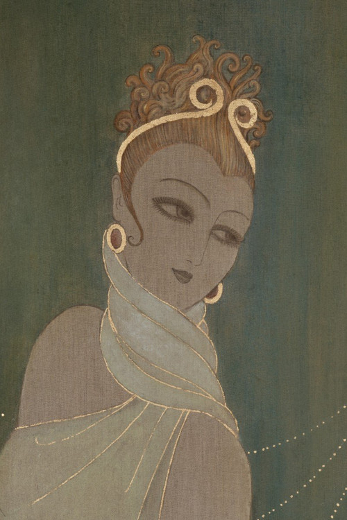 Leinwandgemälde, elegant Im Art Deco Stil, Zeitgenössisches Arbeiten, LS56471081B