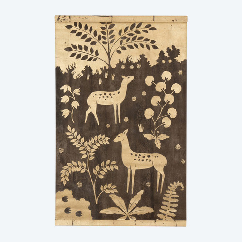 Toile Peinte, Biches, Travail Contemporain, LS5649675A