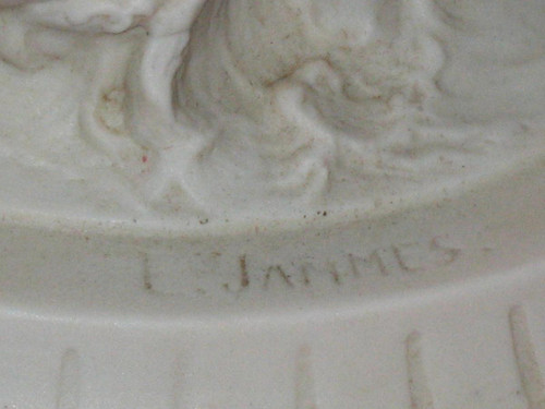 Large Supported Bisque Vase Signed E. Jammes 19th Time