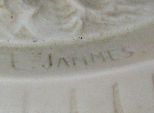 Large Supported Bisque Vase Signed E. Jammes 19th Time