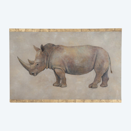 Gemalte Leinwand, Rhinozeros, Zeitgenössische Arbeit, LS56421351A