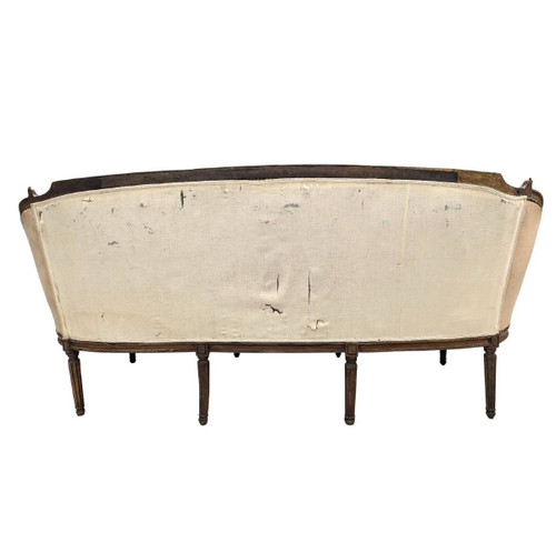 Transition Period Trash Bench In Walnut XVIIIth Velvet