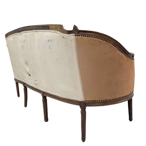 Transition Period Trash Bench In Walnut XVIIIth Velvet