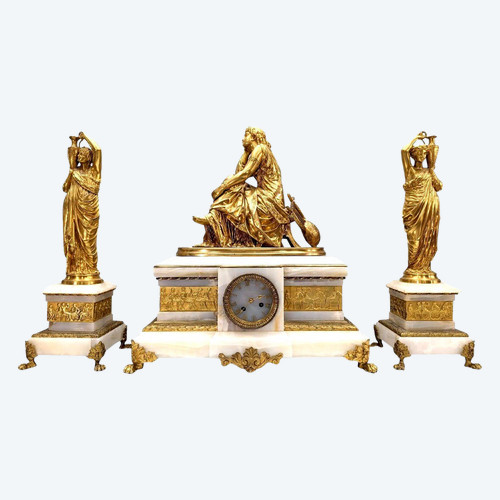 Sappho Gilt Bronze And Onyx Trim By Alexandre Schoenewerk