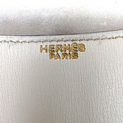 Hermès Damenhandtasche aus cremefarbenem Leder, Modell Constance