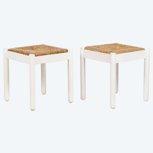 Pair of lacquered wooden stools, 1970s, LS5593192A