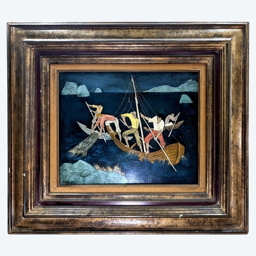 Felix Varlamishvilli Öl auf Leinwand „Abfahrt der Sünder“