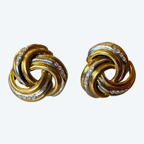 Boucles d'Oreille Or Et Diamants Ref 388.167