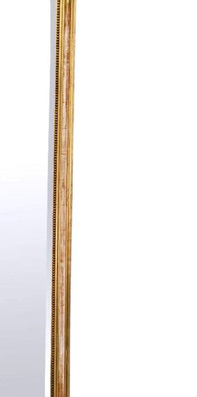 Large Rocaille Mirror Gilded With Gold Leaf In Wood And Gilded Stucco Napoleon III, XIXth Century