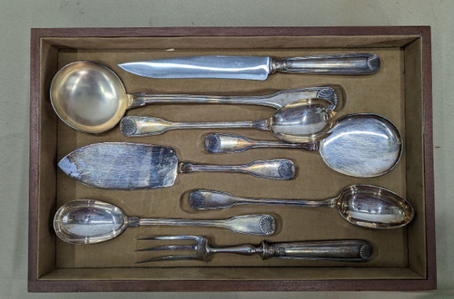 Servizio Di Posate In Metallo Argentato Nella Sua Scatola Maison Morlot