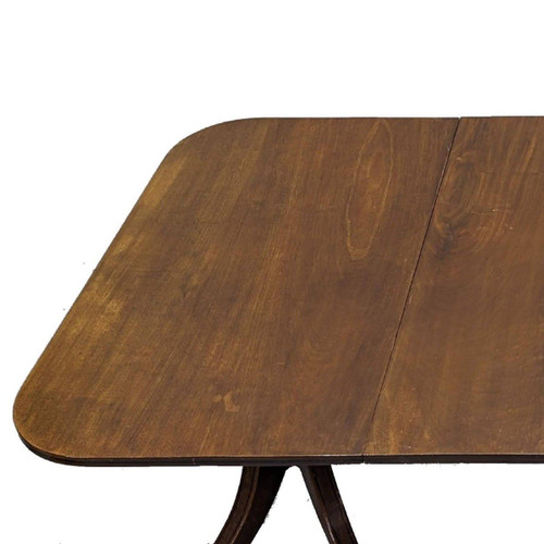 English Rectangle Table In Mahogany With Extensions That Can Make A Pair Of Consoles XIXth Century