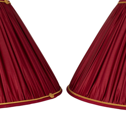 Coppia di lampade in bronzo e porcellana di Bayeux, 1880 circa, LS55451014B