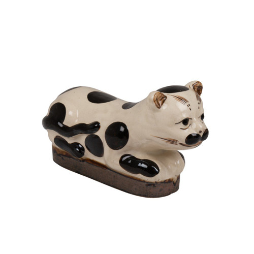 White And Black Ceramic Cat, Circa 1900, LS5559209E