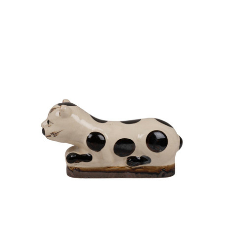 White And Black Ceramic Cat, Circa 1900, LS5559209E