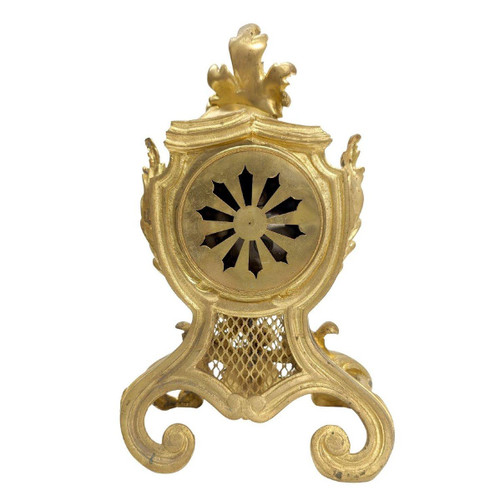Pendulum Rockery Trim In Gilt Bronze Louis XV Style, Late Nineteenth Time