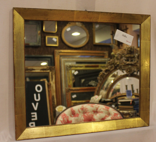 rectangle gold leaf mirror 42 x 49 cm