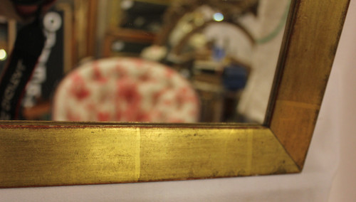 rectangle gold leaf mirror 42 x 49 cm
