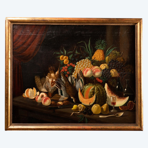 Nature-morte. Huile Sur Toile, Fin XVII - Début XVIIIe Siècle