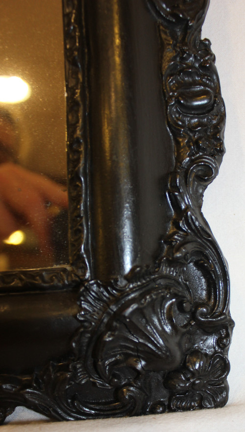small Napoleon III mirror, mercury glass 34 x 38 cm