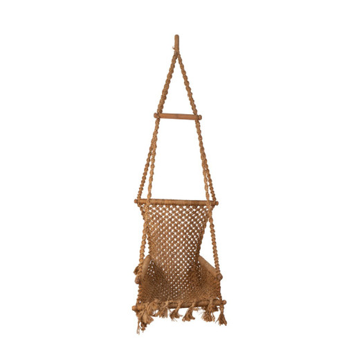 Poltrona sospesa in legno e corda, anni '70, LS5269425D