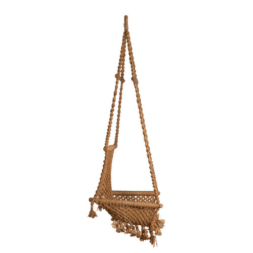 Poltrona sospesa in legno e corda, anni '70, LS5269425D