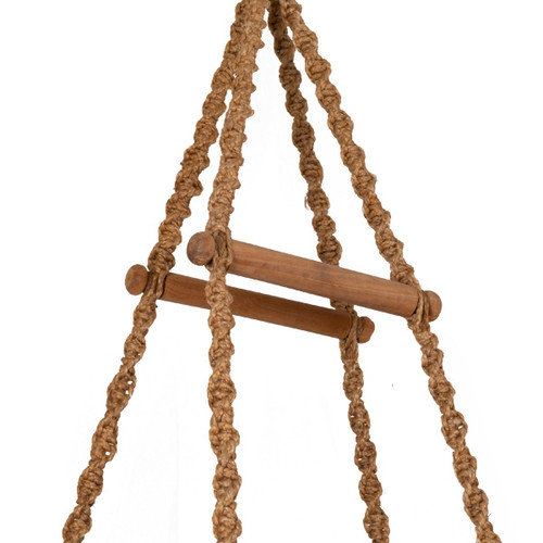 Poltrona sospesa in legno e corda, anni '70, LS5269425D