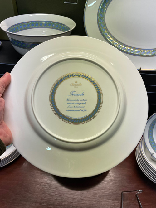 Christofle - Model Torsada Service 8 People Porcelain