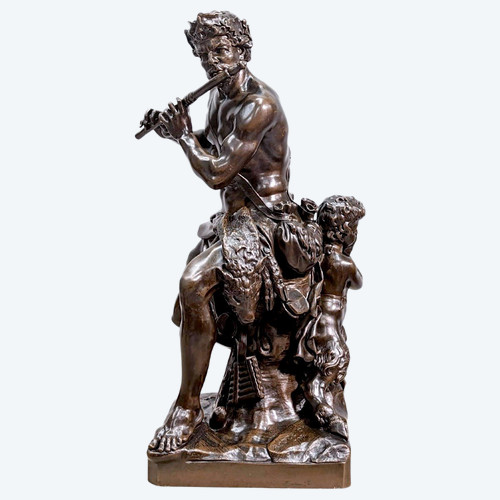 Faune Jouant De La Flûte Antoine Coysevox époque XIXème Barbedienne Fondeur