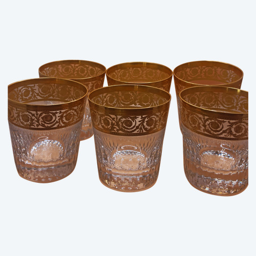 6 Thisle Saint-Louis whiskey glasses